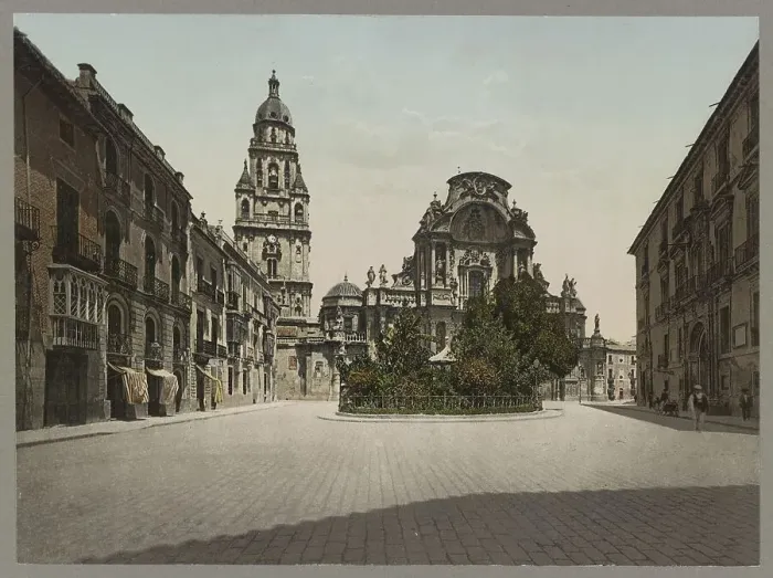Framed Print : Cathedral Square, Murcia, Spain, c
