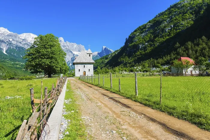 Framed Print : Catholic Church, Thethi Village