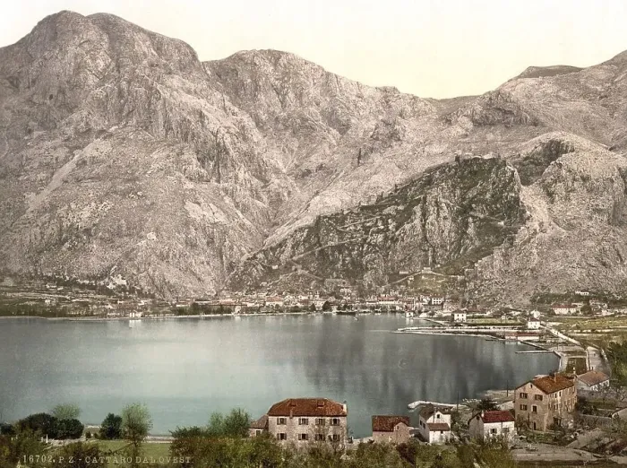 Framed Print : Cattaro, today Kotor, seen from the west Framed Print : Cattaro, today Kotor, seen from the west