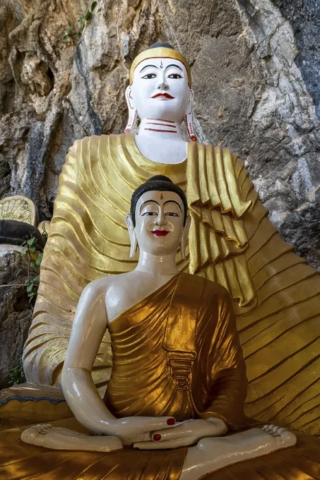 Framed Print : Caved filled with buddhas, Saddan cave