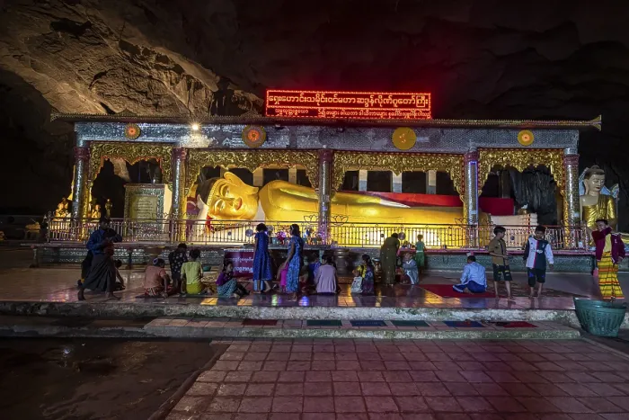 Framed Print : Caved filled with buddhas, Saddan cave