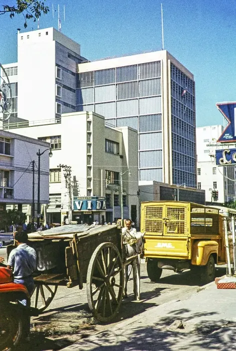 Framed Print : CBD street in the city centre of Barranquilla, Colombia, South America 1961, South America