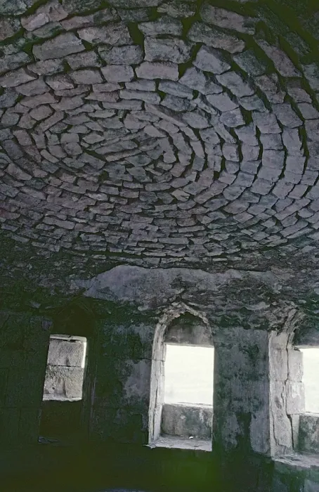 Framed Print : Ceiling, round tower, castle, Krak des Chevaliers, Homs, Syria, May 1987, vintage, retro, old, historical, Asia