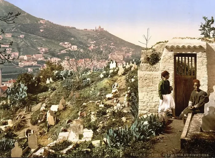 Framed Print : Part of the cemetery, Algiers, Algeria