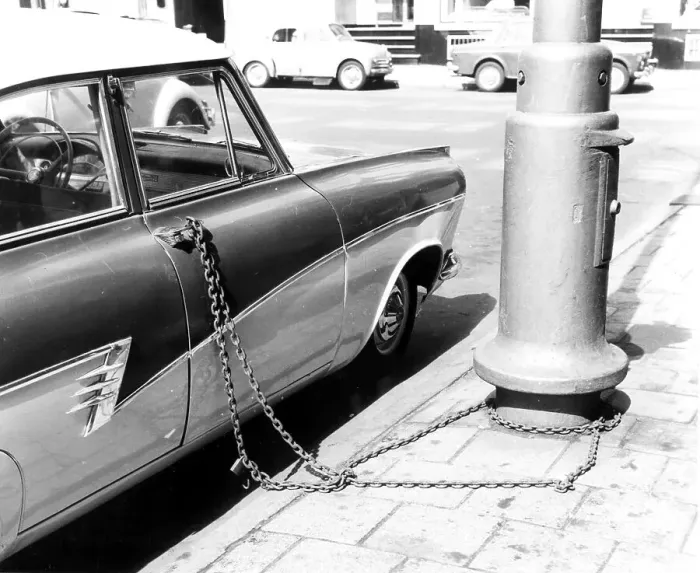 Framed Print : Chained Car, Mexico City, Mexico City