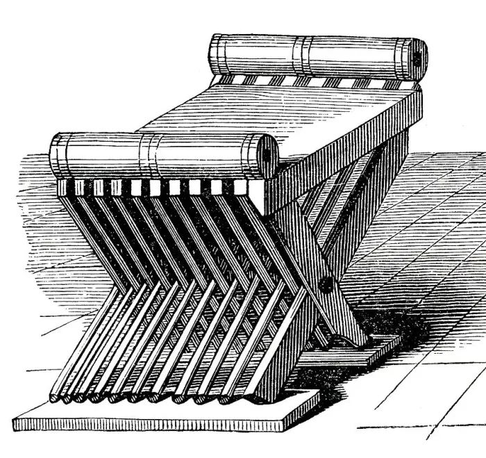 Framed Print : Chair, 14th or 15th century Framed Print : Chair, 14th or 15th century