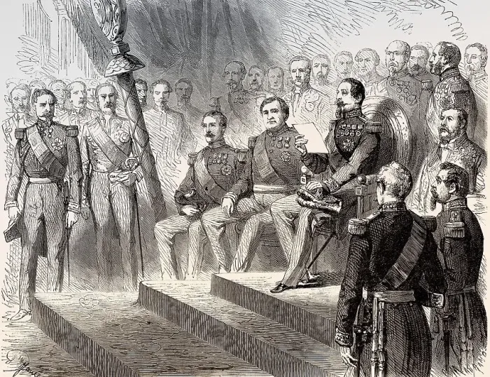 Framed Print : Chamber of Deputies, opening of the legislative session by Louis-Napoleon Bonaparte