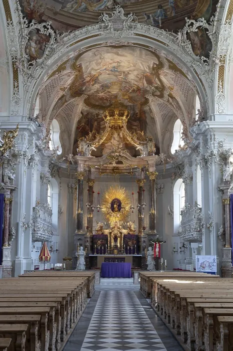 Framed Print : Chancel of the parish church and basilica Mariae Empfangnis Framed Print : Chancel of the parish church and basilica Mariae Empfangnis