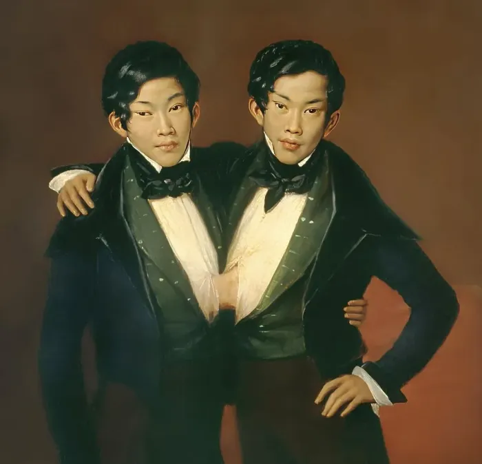 Framed Print : Chang and Eng Bunker, 1811-1874