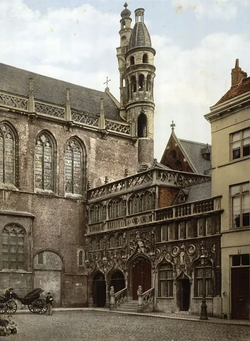 Framed Print : The Chapel of Bruges, Belgium, ca 1895