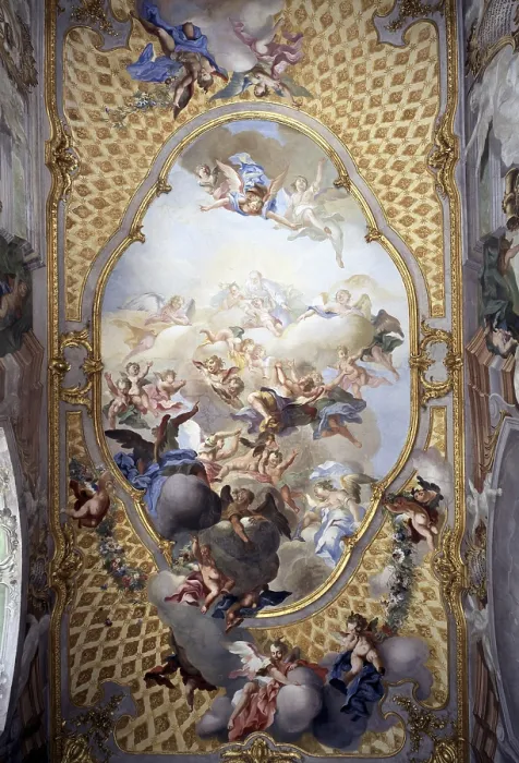 Framed Print : Chapel of the Holy Spirit, ceiling fresco Framed Print : Chapel of the Holy Spirit, ceiling fresco