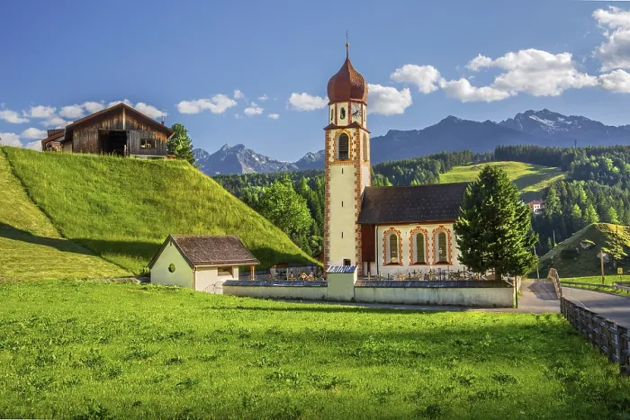 Framed Print : Chaplaincy church, Niederthai in the Horlachtal