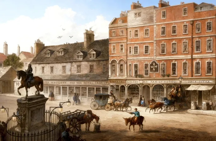 Framed Print : Charing Cross Hotel, 1750, London