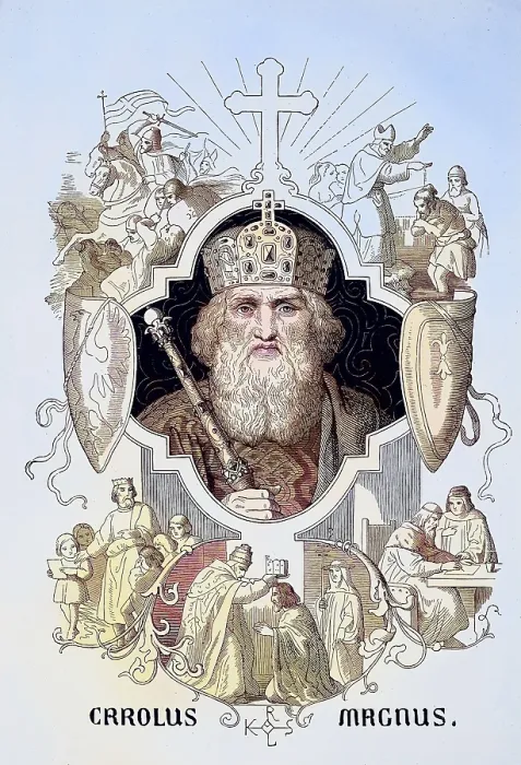Framed Print : Charlemagne, born probably April 2