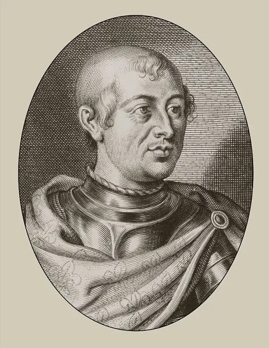 Framed Print : Charles the Bald, 823 - 877, emperor of the Carolingian Empire