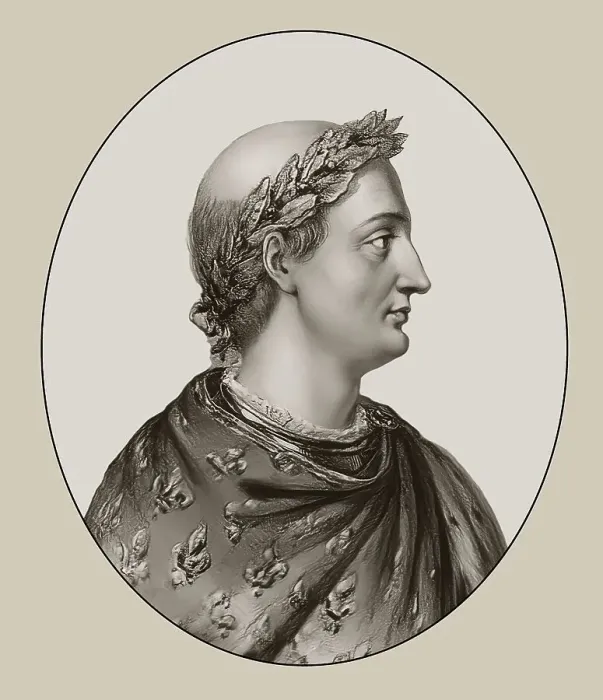 Framed Print : Charles the Bald, 823 - 877, emperor of the Carolingian Empire