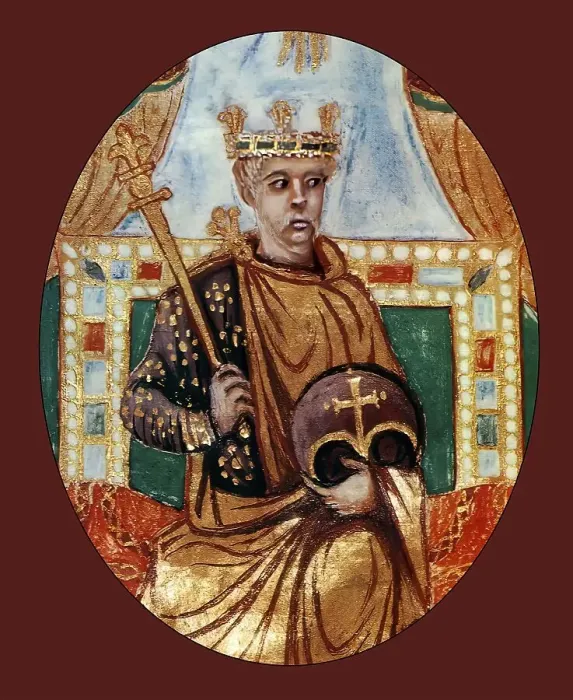 Framed Print : Charles the Bald, 823 - 877, emperor of the Carolingian Empire