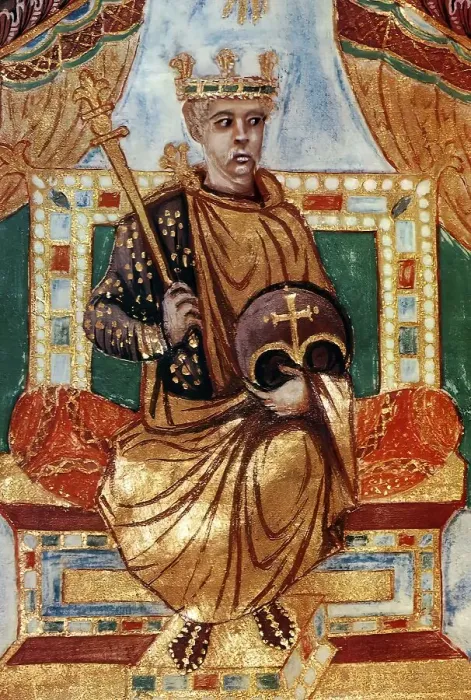 Framed Print : Charles the Bald, 823 - 877, emperor of the Carolingian Empire