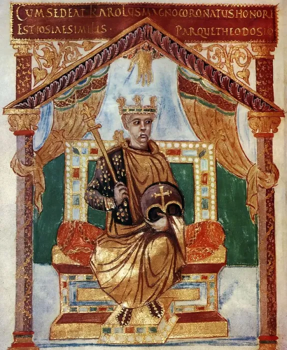 Framed Print : Charles the Bald, 823 - 877, emperor of the Carolingian Empire