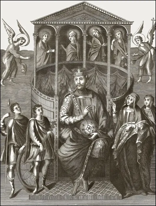 Framed Print : Charles the Bald, 823 - 877, emperor of the Carolingian Empire