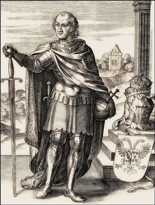 Framed Print : Charles the Bald, 823 - 877, emperor of the Carolingian Empire