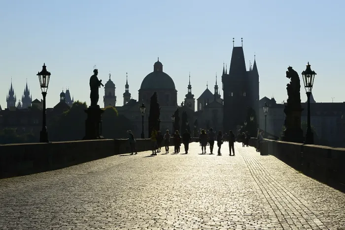 Framed Print : Charles Bridge, St. Francis Church Framed Print : Charles Bridge, St. Francis Church