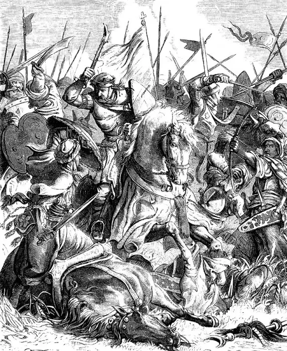 Framed Print : Charles Martel at the Battle of Tours or Poitiers
