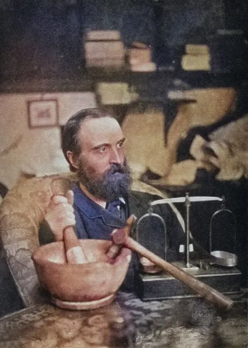 Framed Print : Charles Stewart Parnell (1846-1891) in his laboratory Framed Print : Charles Stewart Parnell (1846-1891) in his laboratory