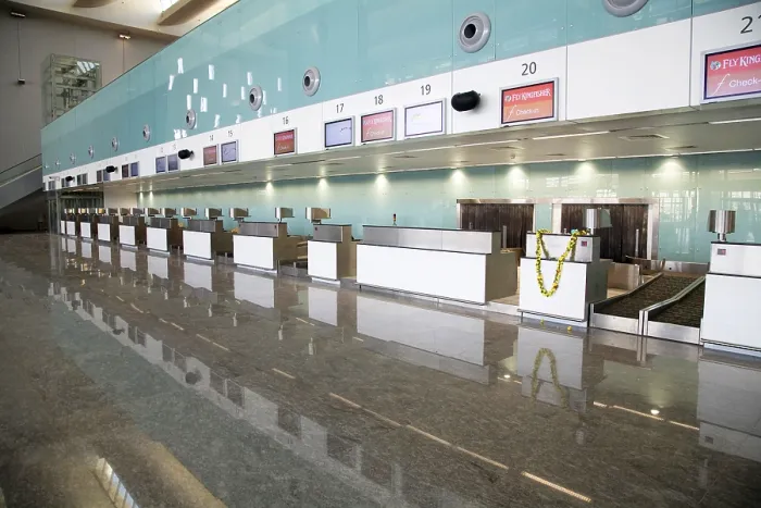 Framed Print : Check-in counters of Bengaluru international airport