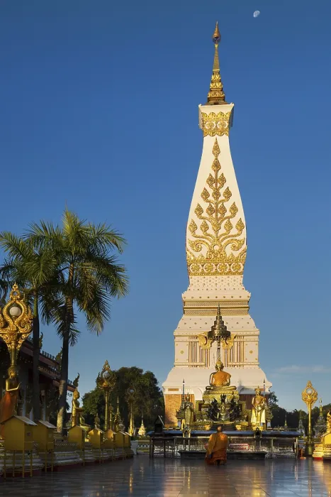 Framed Print : Chedi of Wat Phra That Phanom, blue hour Framed Print : Chedi of Wat Phra That Phanom, blue hour
