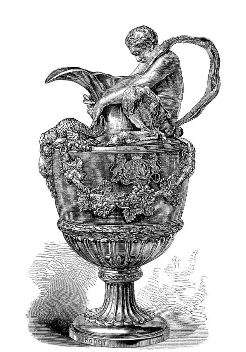 Framed Print : Chelsa vase, silver vase after a model by John Flaxman