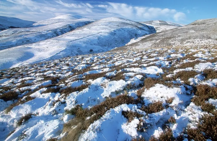 Framed Print : Cheviot Hills in winter, Northumbria