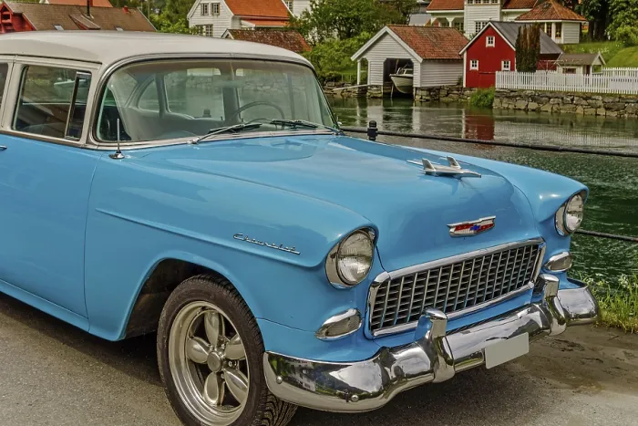 Framed Print : Chevrolet Bel Air Olden Norway