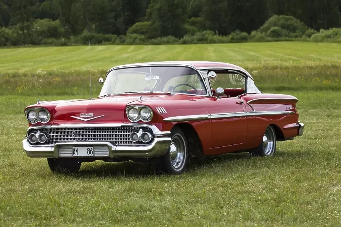 Framed Print : Chevrolet Belair, built in 1958