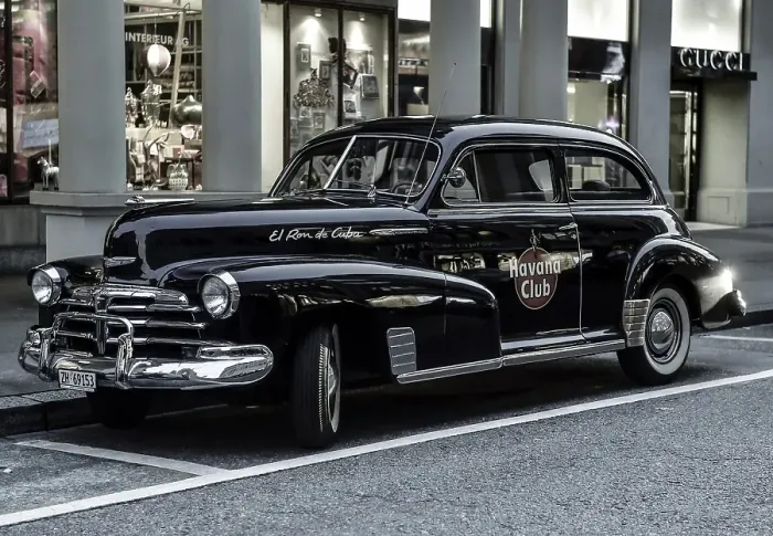 Framed Print : Chevrolet Fleetmaster, parked in a street