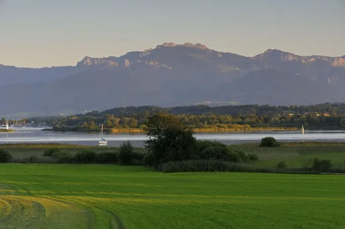 Framed Print : Chiemsee, view from the west shore