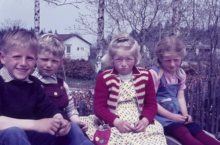 Framed Print : Children, 60s, 1960s, Alpine foreland