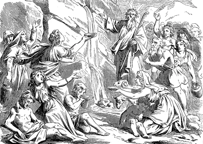 Framed Print : The children of Israel drink water from a rock