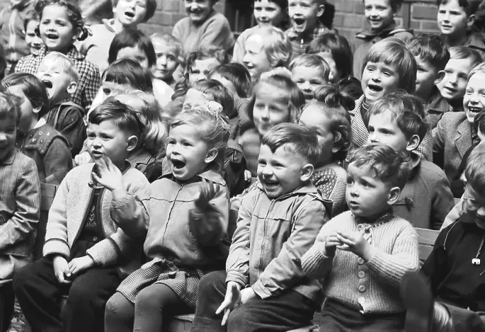 Framed Print : Children as spectators at the puppet theatre Framed Print : Children as spectators at the puppet theatre