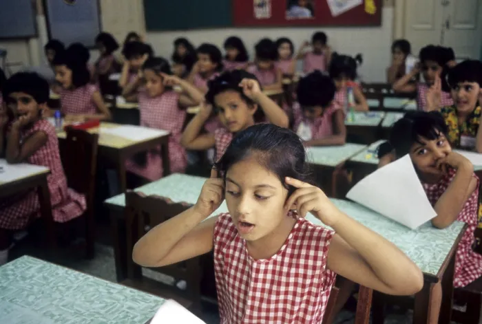 Framed Print : Children Studying, Bombay mumbai