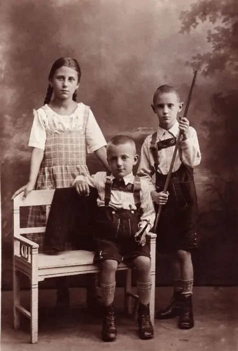 Framed Print : Children wearing traditional costume