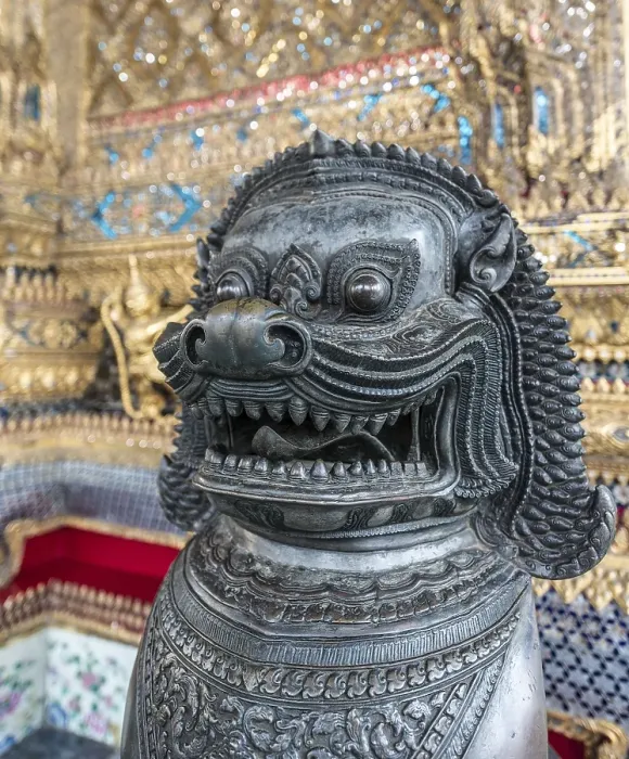 Framed Print : Chinese dog statue, Wat Phra Kaeo Temple Framed Print : Chinese dog statue, Wat Phra Kaeo Temple