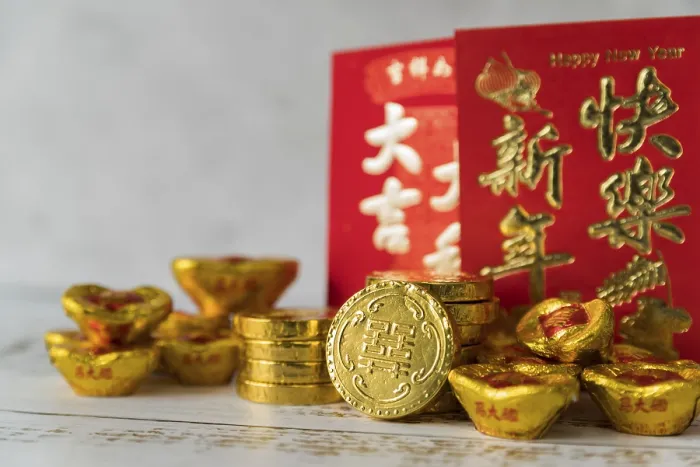 Framed Print : Chinese new year concept with gold Framed Print : Chinese new year concept with gold