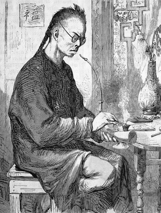 Framed Print : Chinese scholar, historical wood engraving