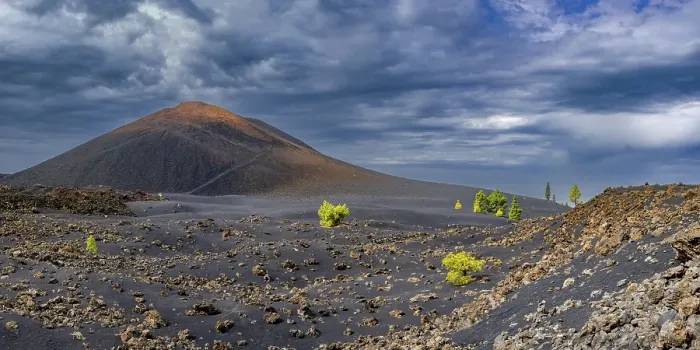 Framed Print : Chinyero volcano, Arena Negras zone