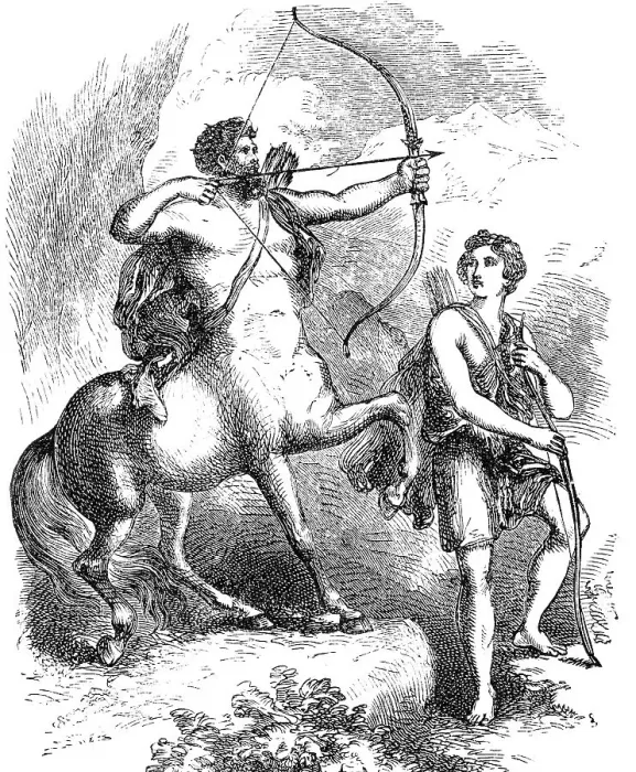 Framed Print : Chiron and Iason, ancient Greek mythology Framed Print : Chiron and Iason, ancient Greek mythology