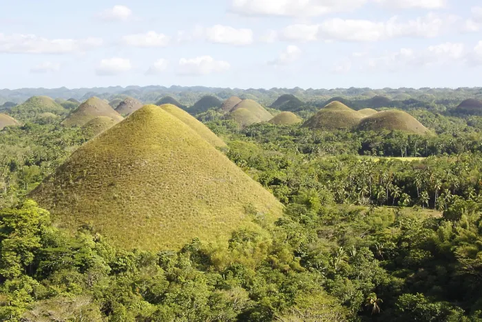 Framed Print : The Chocolate Hills, original coral reef formed by erosion and the influence of rainwater