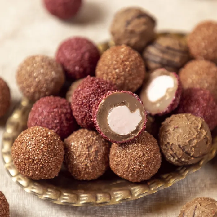 Framed Print : Chocolate truffles with cocoa powder Framed Print : Chocolate truffles with cocoa powder