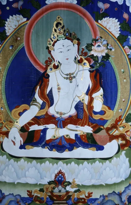 Framed Print : Choijin Llama Monastery, painting of White Tara Framed Print : Choijin Llama Monastery, painting of White Tara
