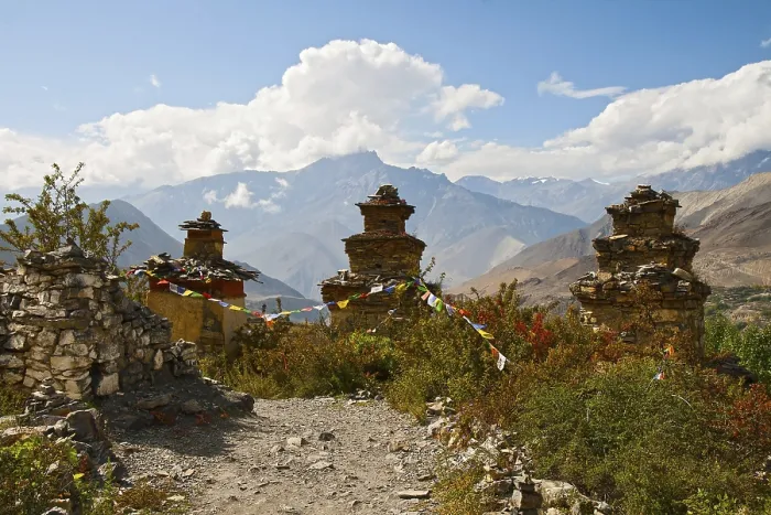 Framed Print : Chorten - memorial constructions in monastery Muktinath Framed Print : Chorten - memorial constructions in monastery Muktinath